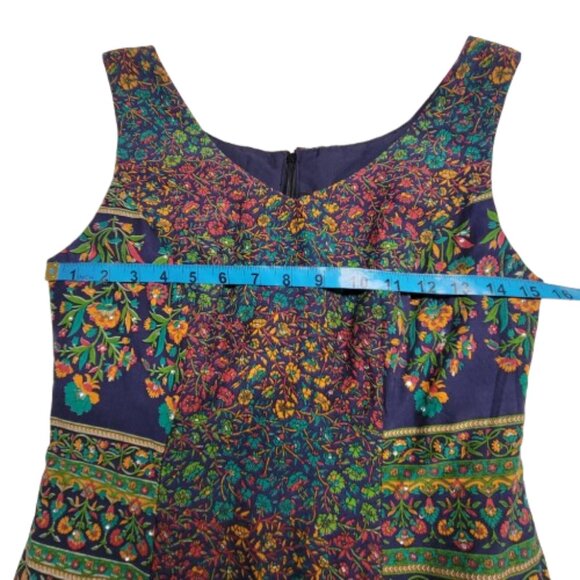 Floral Midi Dress Sequin Midid Dress- Size S/M - Picture 8 of 16